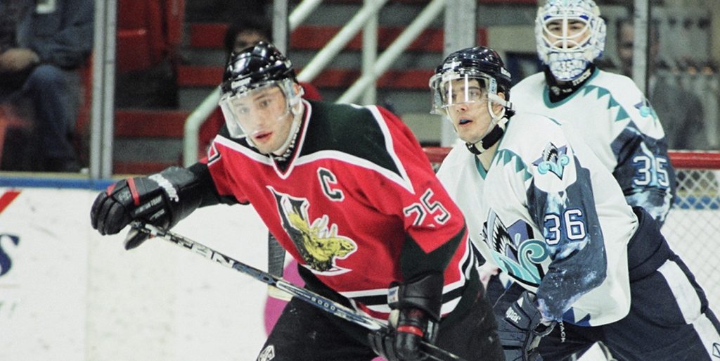 1996: Jody Shelley is named captain of the Halifax Mooseheads